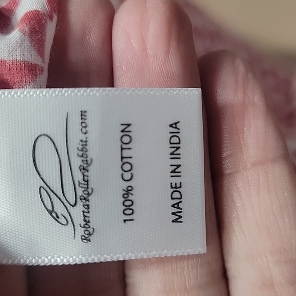 Roberta Roller Rabbit Size XS Brick Red & White Geometric Pattern Blouse - Picture 11 of 13